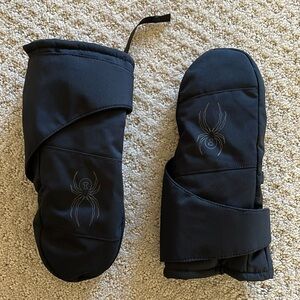Kids Spyder Mittens Black